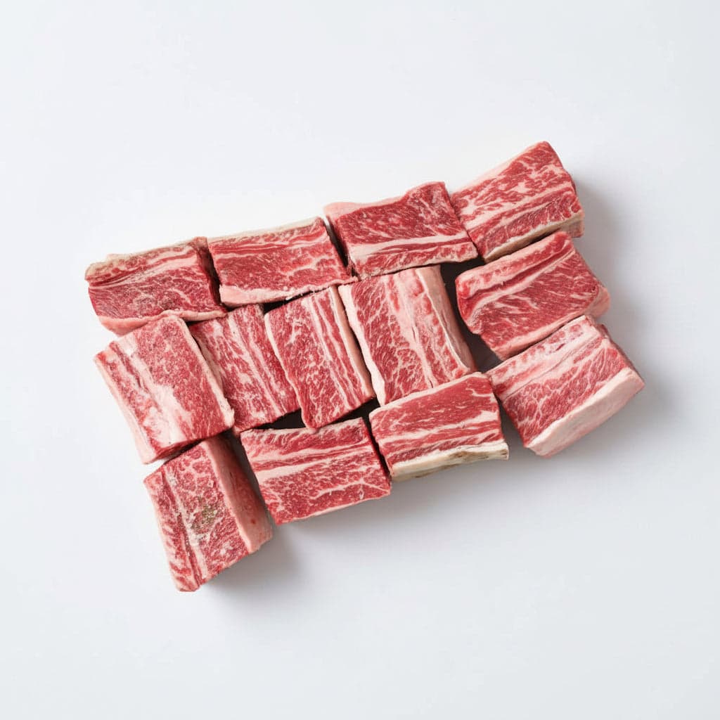 Premium Free-Range Beef Short Rib Cubes