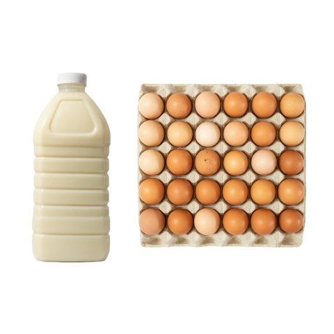 2L Raw Milk and 30 Farm Fresh Eggs Bundle